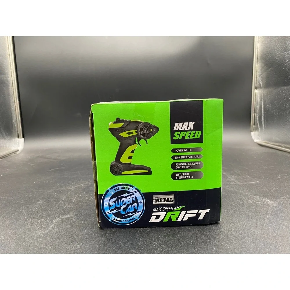 Super Car Die Cast Metal RC Drift Car Blue Mist‎ Exhaust High Speed 279-7066 NEW